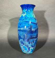 Load image into Gallery viewer, Josh Simpson Contemporary Glass: Blue New Mexico/ Corona Vase