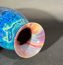 Load image into Gallery viewer, Josh Simpson Contemporary Glass: Blue New Mexico/ Corona Vase