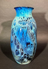 Load image into Gallery viewer, Josh Simpson Contemporary Glass: Blue New Mexico Vase