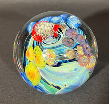 Load image into Gallery viewer, Josh Simpson Contemporary Glass: 3" Corona Inhabited Paperweight