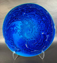 Load image into Gallery viewer, Josh Simpson Contemporary Glass: Blue New Mexico Platter Vintage and Unusual