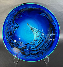 Load image into Gallery viewer, Josh Simpson Contemporary Glass: Blue New Mexico Platter Vintage and Unusual