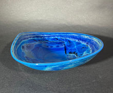 Load image into Gallery viewer, Josh Simpson Contemporary Glass: Blue New Mexico Eccentric Bowl