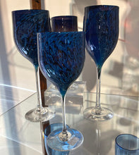 Load image into Gallery viewer, Josh Simpson Contemporary Glass: Blue New Mexico Goblet Vintage and Unusual