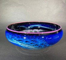 Load image into Gallery viewer, Josh Simpson Contemporary Glass: Spacetime Blue New Mexico Bowl Vintage and Unusual