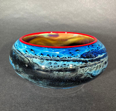 Josh Simpson Contemporary Glass: Corona/Blue New Mexico Bowl