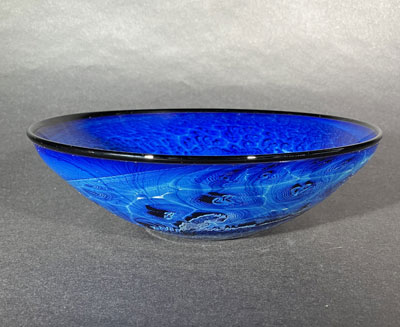 Josh Simpson Contemporary Glass: Blue New Mexico Bowl