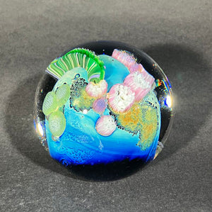Josh Simpson Contemporary Glass: 3.5" Blue New Mexico Megaplanet