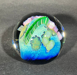 Josh Simpson Contemporary Glass: 3.5" Blue New Mexico Megaplanet