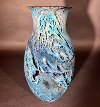 Load image into Gallery viewer, Josh Simpson Contemporary Glass: Blue New Mexico Vase