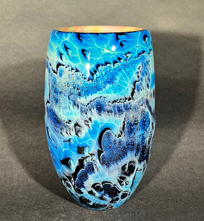 Josh Simpson Contemporary Glass: Blue New Mexico Vase