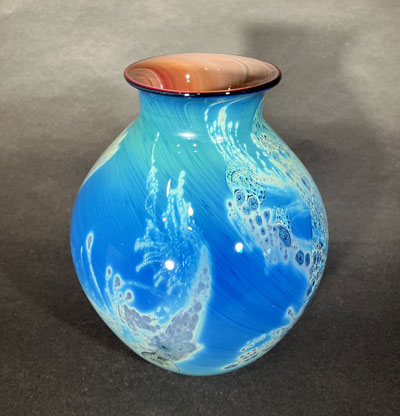 Josh Simpson Contemporary Glass: Blue New Mexico Vase