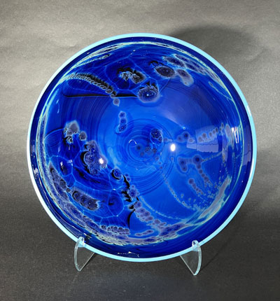 Josh Simpson Contemporary Glass: Blue New Mexico Bowl