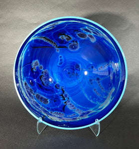 Josh Simpson Contemporary Glass: Blue New Mexico Bowl