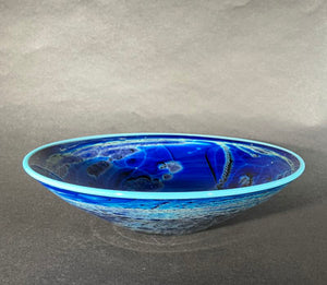 Josh Simpson Contemporary Glass: Blue New Mexico Bowl