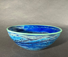 Load image into Gallery viewer, Josh Simpson Contemporary Glass: Blue New Mexico Bowl