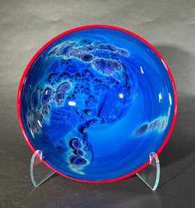 Josh Simpson Contemporary Glass: Blue New Mexico Bowl