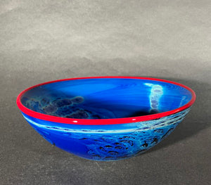 Josh Simpson Contemporary Glass: Blue New Mexico Bowl