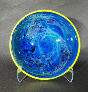 Josh Simpson Contemporary Glass: Blue New Mexico Bowl