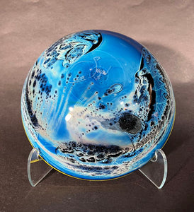 Josh Simpson Contemporary Glass: Blue New Mexico Bowl