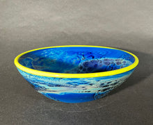 Load image into Gallery viewer, Josh Simpson Contemporary Glass: Blue New Mexico Bowl