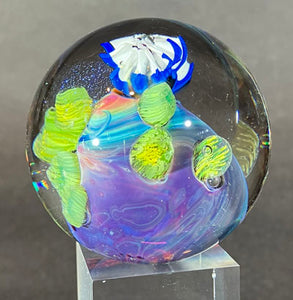 Josh Simpson Contemporary Glass: 2.25" Corona Inhabited Planet