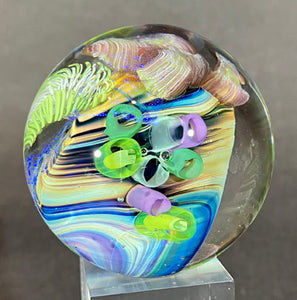 Josh Simpson Contemporary Glass: 2.25" Corona Inhabited Planet