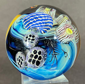 Josh Simpson Contemporary Glass: 2.25" Corona Inhabited Planet