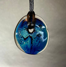 Load image into Gallery viewer, Josh Simpson Contemporary Glass: Pendant, Blue New Mexico
