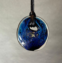 Load image into Gallery viewer, Josh Simpson Contemporary Glass: Pendant, Blue New Mexico