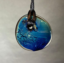 Load image into Gallery viewer, Josh Simpson Contemporary Glass: Pendant, Blue New Mexico