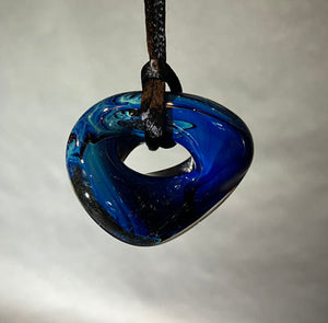 Josh Simpson Contemporary Glass: Pendant, Blue New Mexico