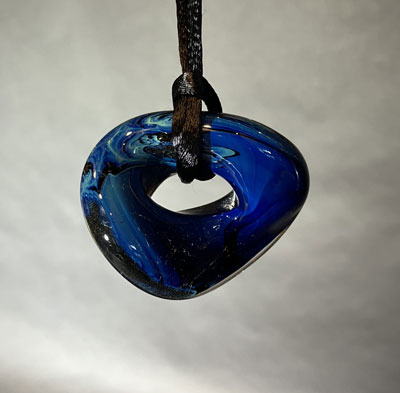 Josh Simpson Contemporary Glass: Pendant, Blue New Mexico