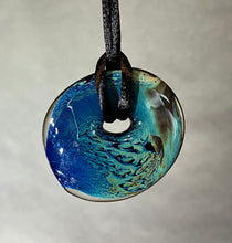 Load image into Gallery viewer, Josh Simpson Contemporary Glass: Pendant, Blue New Mexico