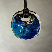 Load image into Gallery viewer, Josh Simpson Contemporary Glass: Pendant, Blue New Mexico