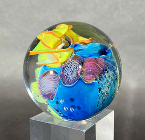Josh Simpson Contemporary Glass: 1.75" Inhabited Planet