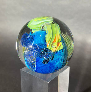 Josh Simpson Contemporary Glass: 1.75" Inhabited Planet