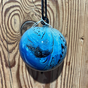 Josh Simpson Contemporary Glass: Blue New Mexico Ornament