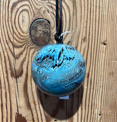 Josh Simpson Contemporary Glass: Blue New Mexico Ornament