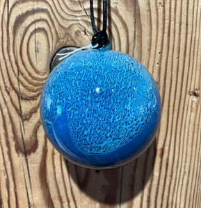 Josh Simpson Contemporary Glass: Blue New Mexico Ornament