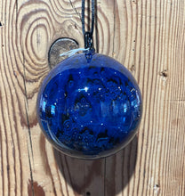 Load image into Gallery viewer, Josh Simpson Contemporary Glass: Dark Blue New Mexico Ornament