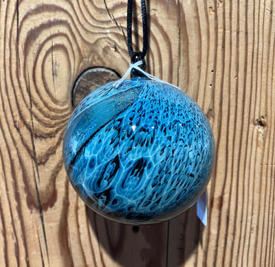 Josh Simpson Contemporary Glass: Blue New Mexico Ornament
