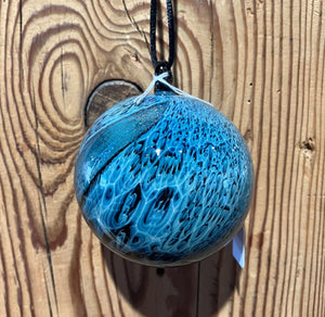 Josh Simpson Contemporary Glass: Blue New Mexico Ornament