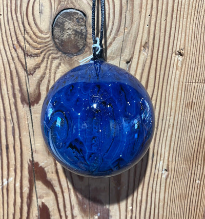 Josh Simpson Contemporary Glass: Dark Blue New Mexico Ornament