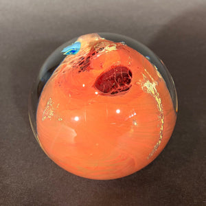 Josh Simpson Contemporary Glass: 3" Red New Mexico Inhabited Planet