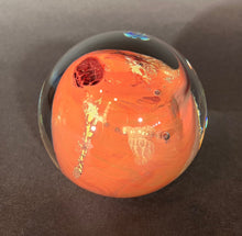 Load image into Gallery viewer, Josh Simpson Contemporary Glass: 3&quot; Red New Mexico Inhabited Planet
