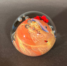 Load image into Gallery viewer, Josh Simpson Contemporary Glass: 3&quot; Red New Mexico Inhabited Planet