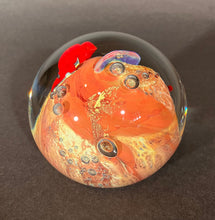 Load image into Gallery viewer, Josh Simpson Contemporary Glass: 3&quot; Red New Mexico Inhabited Planet
