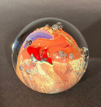 Load image into Gallery viewer, Josh Simpson Contemporary Glass: 3&quot; Red New Mexico Inhabited Planet