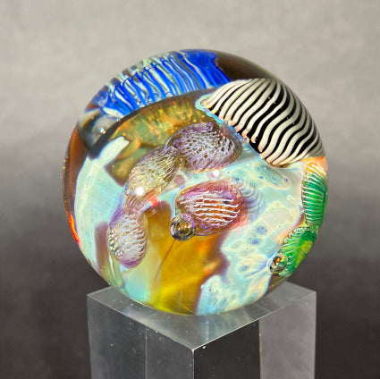 Josh Simpson Contemporary Glass: Inhabited Large Cloud Planet